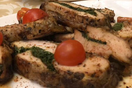 Куриное филе со шпинатом