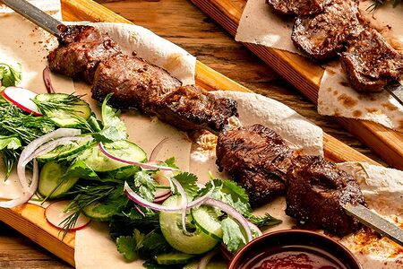 Кавказский шашлык из баранины с кориандром