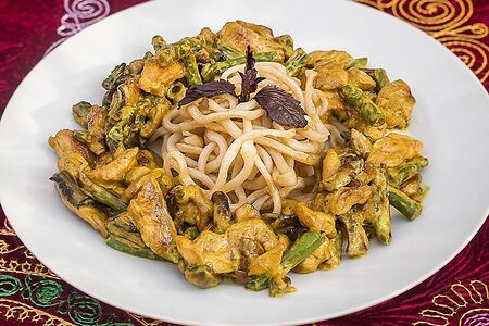 Таглиолини с куриным филе