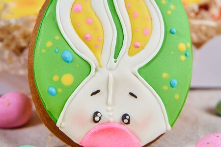 Медовый пряник Пасхальный кролик-пушистик