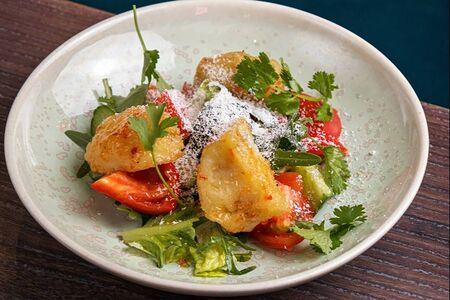 Грека с хрустящими баклажанами