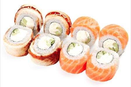 Филадельфия с лососем и угрем