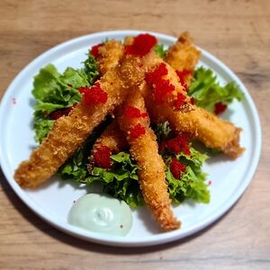 Креветки тигровые с соусом сладкий чили