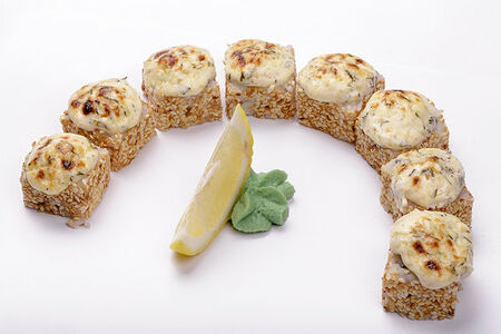 Запеченный сырный с мидиями