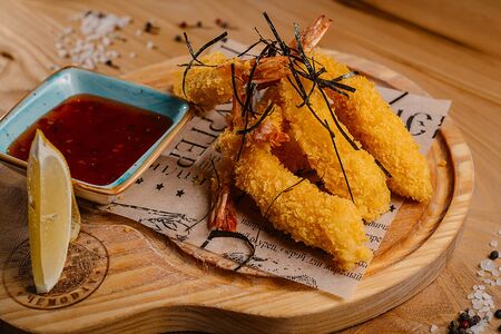 Тигровые креветки в темпуре