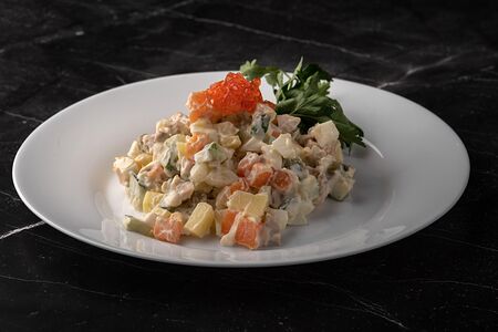 Оливье с семгой