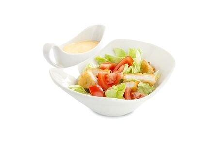 Овощной салат с наггетсами