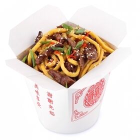 Вок с говядиной в соусе BBQ