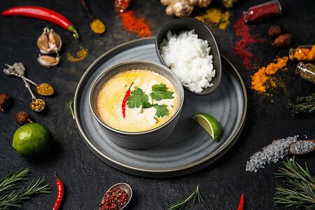 Сливочный суп с лососем