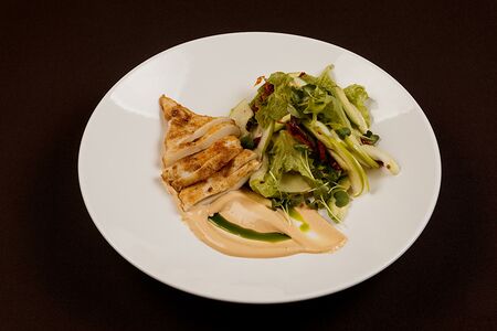 Салат оливье с семгой