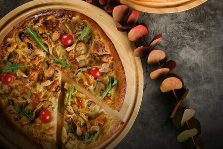 Пицца Грибная с курицей