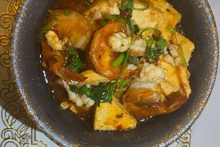 Тофу с морепродуктами