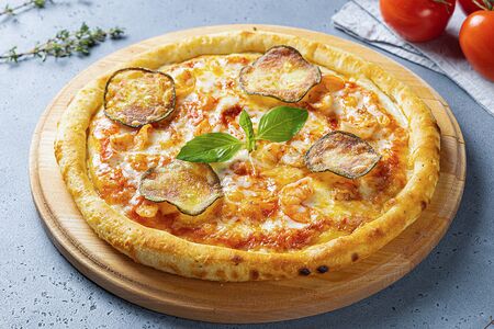 Пиццета с креветками и цукини