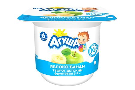 Агуша Творог фруктовый Яблоко/Банан 3,9%