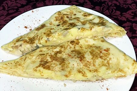 Блин с картошкой и грибами