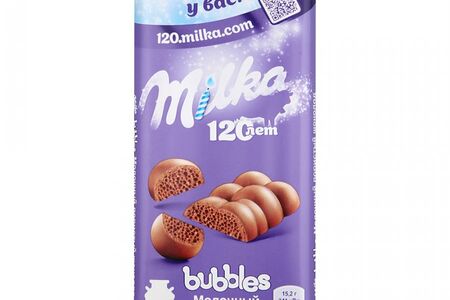Шоколад пористый молочный Milka Bubbles 76г