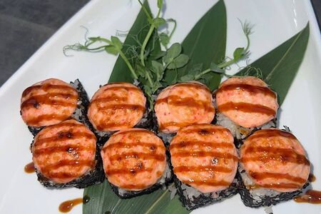 Запеченный с креветками