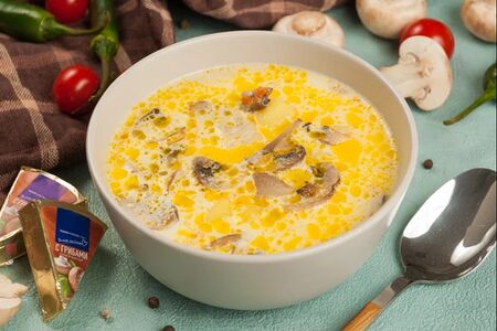 Сырный суп с шампиньонами