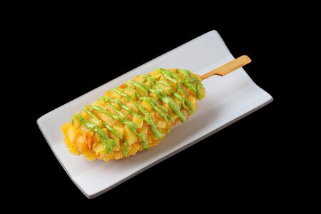 Корн-дог Сосиска-сыр фри