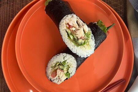 Кимпаб с лососем