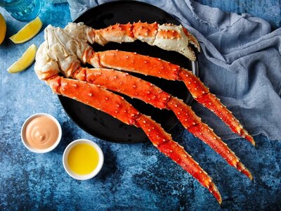 Краб Камчатский на пару