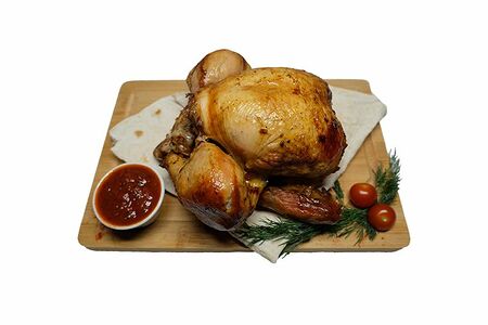 Цыпленок гриль с овощами