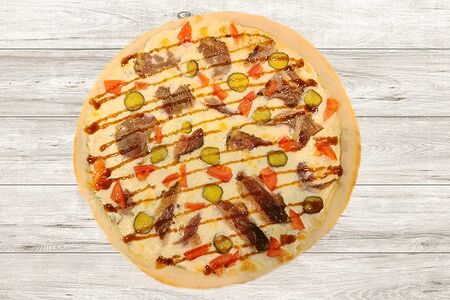 Пицца брискет из телятины халяль