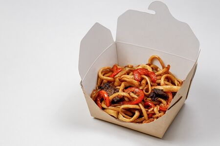 Жареный лагман с говядиной