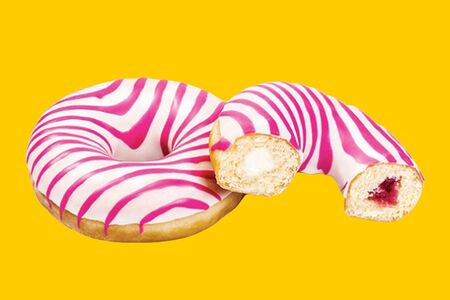 Донат-Малина с творожным сыром