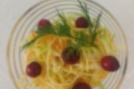 Салат из свежей капусты с клюквой