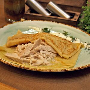 Блин с куриным филе