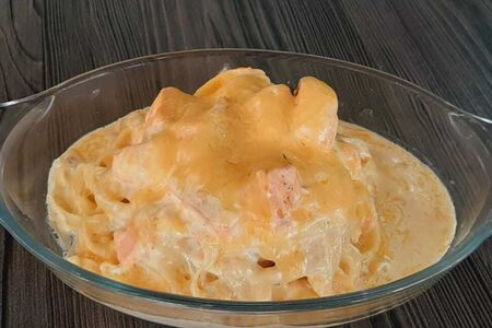 Паста с лососем в сливочном соусе