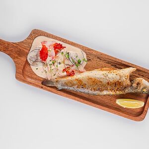 Сибас в сливочном соусе