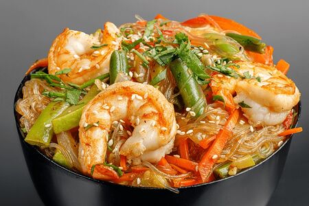 Фунчоза с креветками