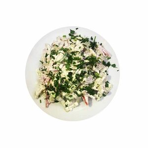 Салат грибной с ветчиной