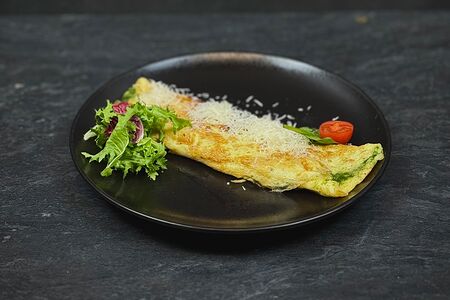 Французский омлет с сыром пармезан