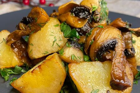 Картофель с грибами