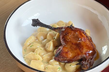 Утиная ножка с трюфельными ньокки