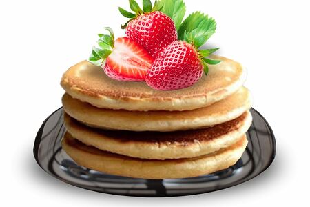 Пузиблинчики с клубничным топпингом