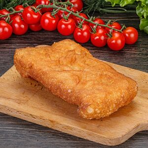 Сосиска в тесте с картошкой жареная