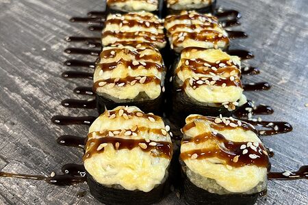 Запеченный с мидиями