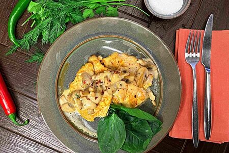 Филе индейки с грибным соусом