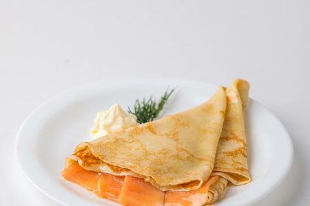 Блин с семгой