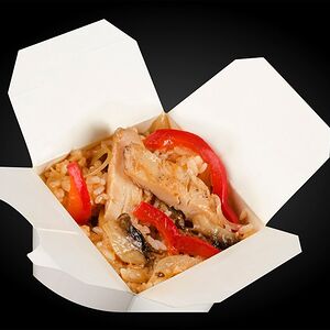 Рис с курицей в кисло-сладком соусе