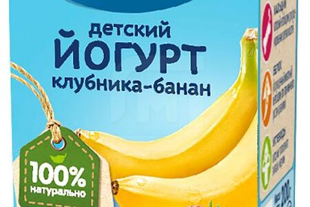 Фрутоняня Йогурт с 8мес Клубника Банан 2,5%