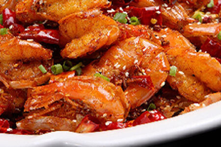 69 Креветки острые с красным перцем