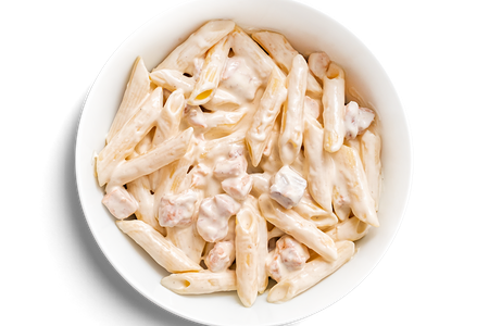 Пенне с горбушей в сливочном соусе