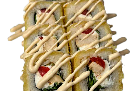 Жареный ролл с курицей