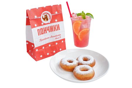 Пончики и освежающий лимонад
