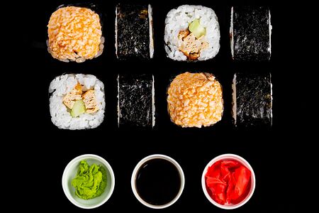 Запеченный острый с крабом